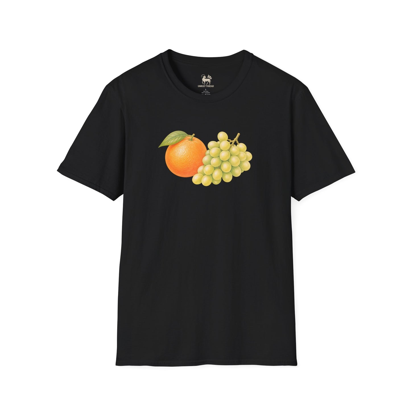 Unruly Thread Orange Grapes still-life tee, view 6.