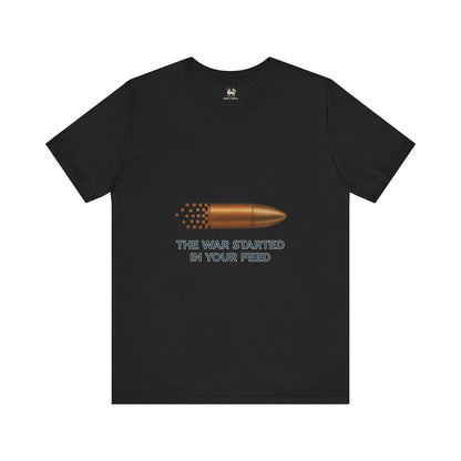It Started In Your Feed  | Unisex Jersey Short Sleeve T-Shirt, Thought-Provoking Apparel
