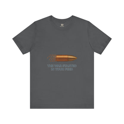 It Started In Your Feed  | Unisex Jersey Short Sleeve T-Shirt, Thought-Provoking Apparel