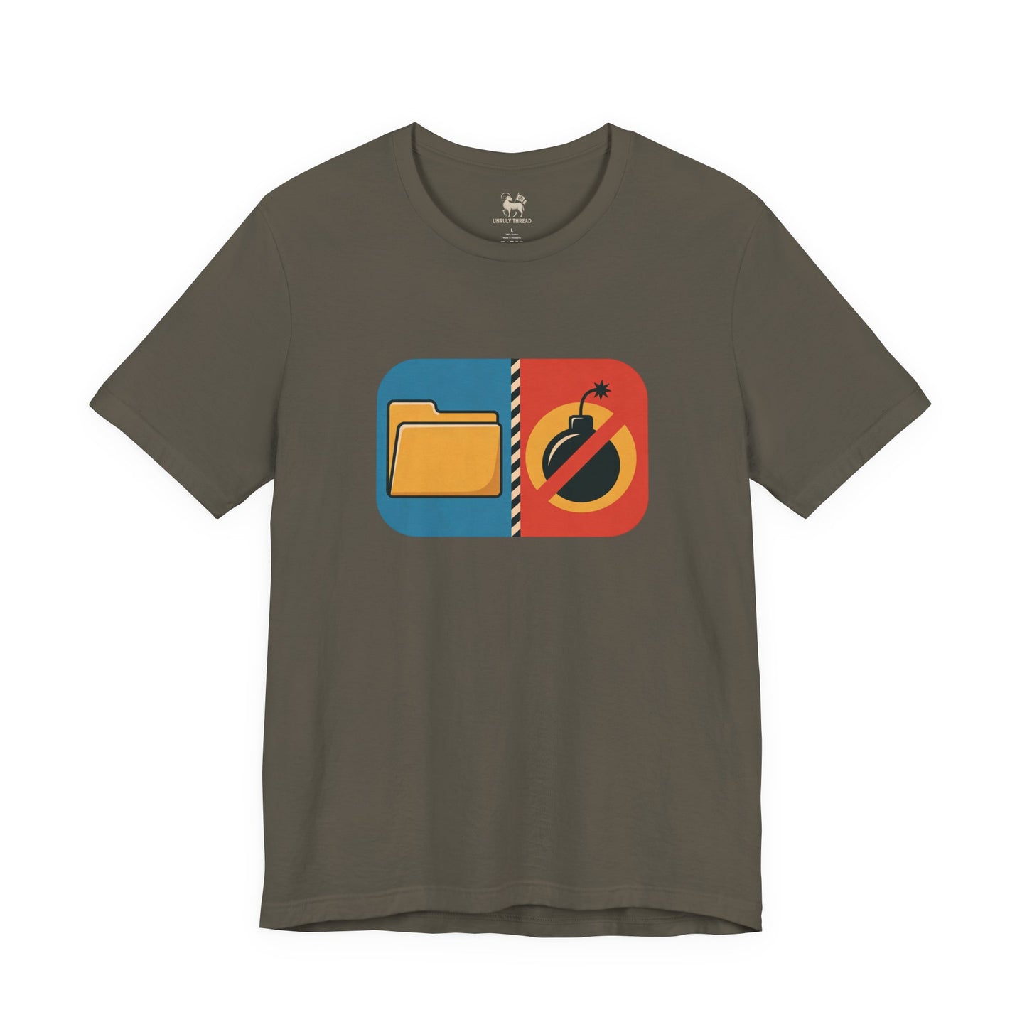 Drop the Files, Not Bombs — Minimal Icon Tee