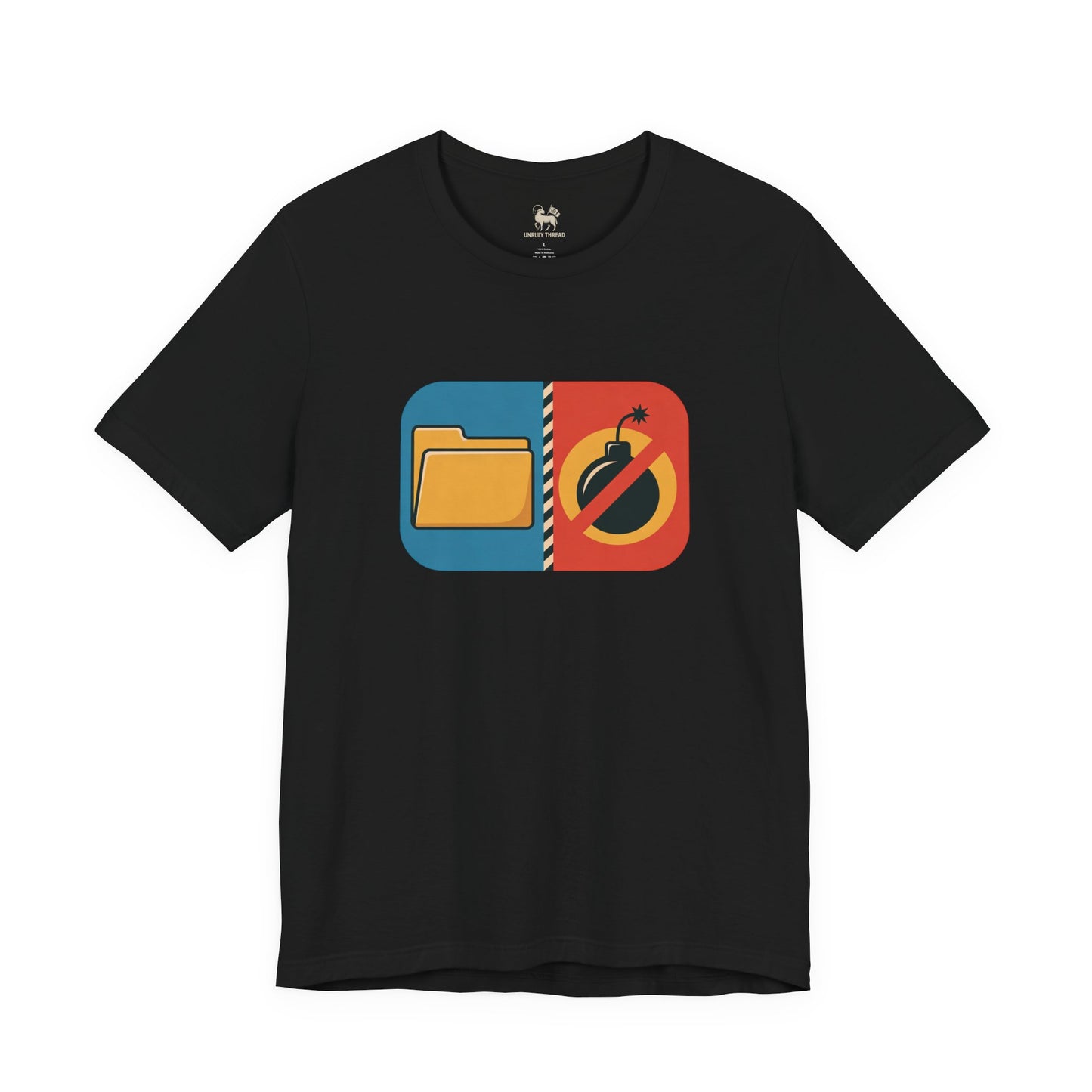 Drop the Files, Not Bombs — Minimal Icon Tee