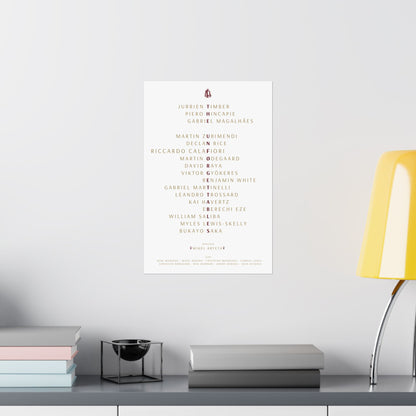 The Unforgettables | Arsenal Squad Poster (White)