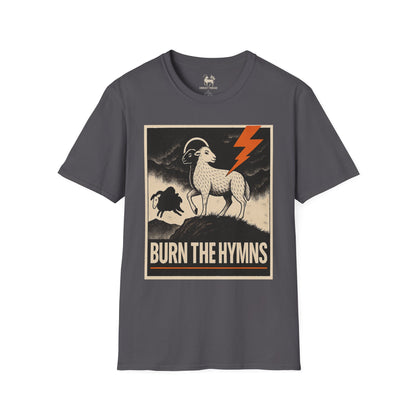 Burn the Hymns Tee – Drop 001 | Unisex Softstyle Protest Shirt