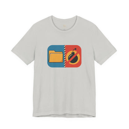 Drop the Files, Not Bombs — Minimal Icon Tee