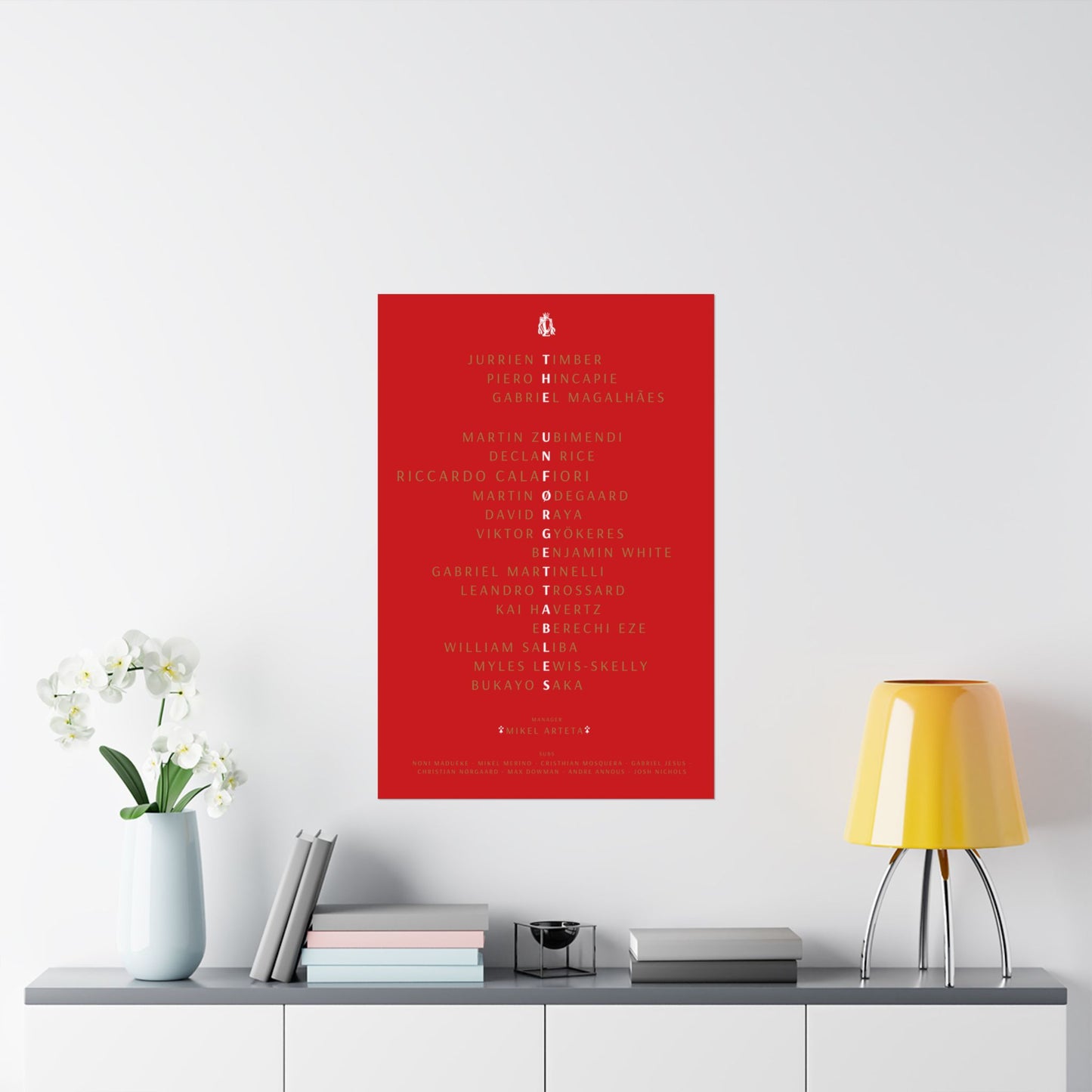 The Unforgettables | Arsenal Squad Poster (Red)
