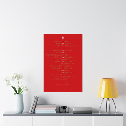 The Unforgettables | Arsenal Squad Poster (Red)