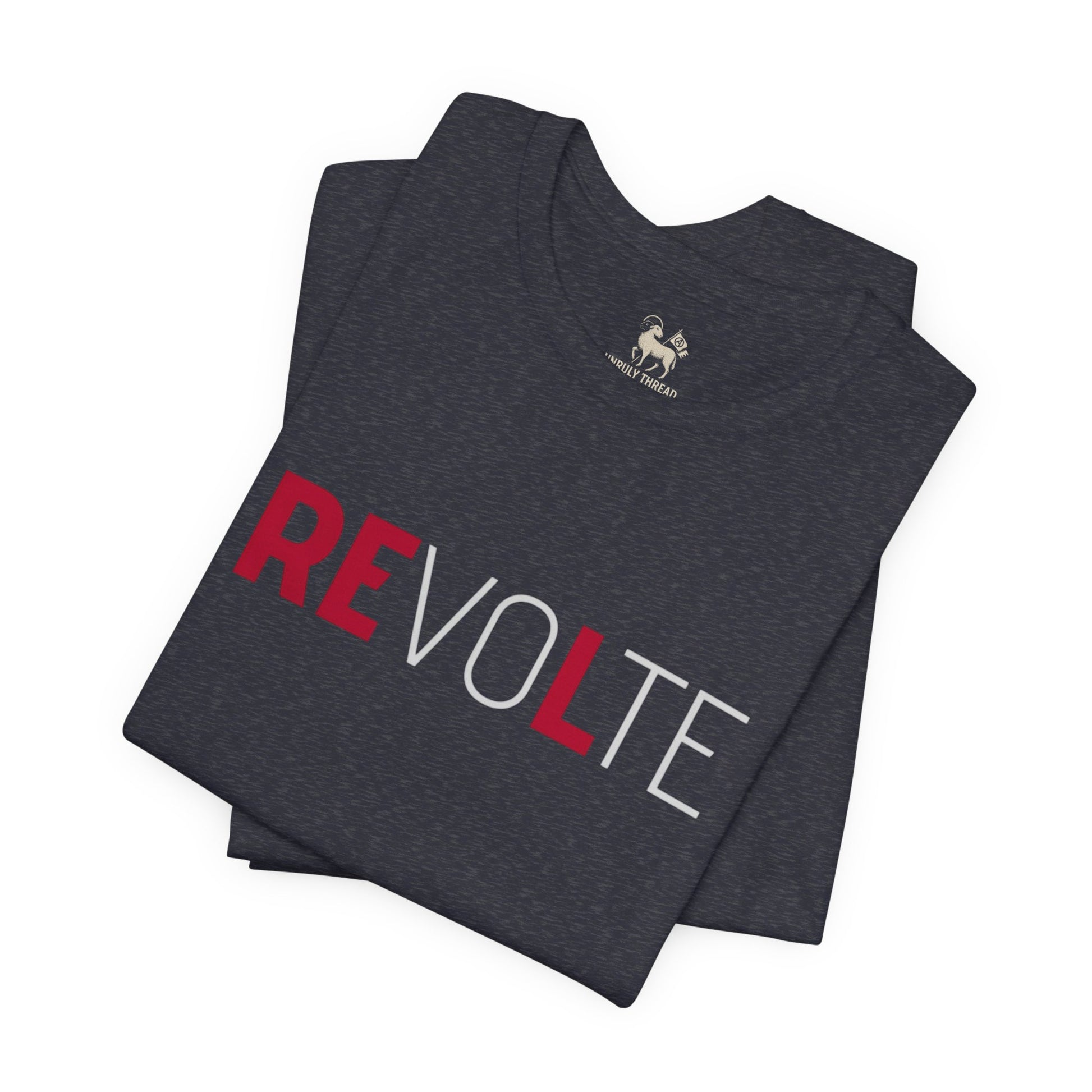 Hanging VOTE → REVOLT Truth Demand tee by Unruly Thread.