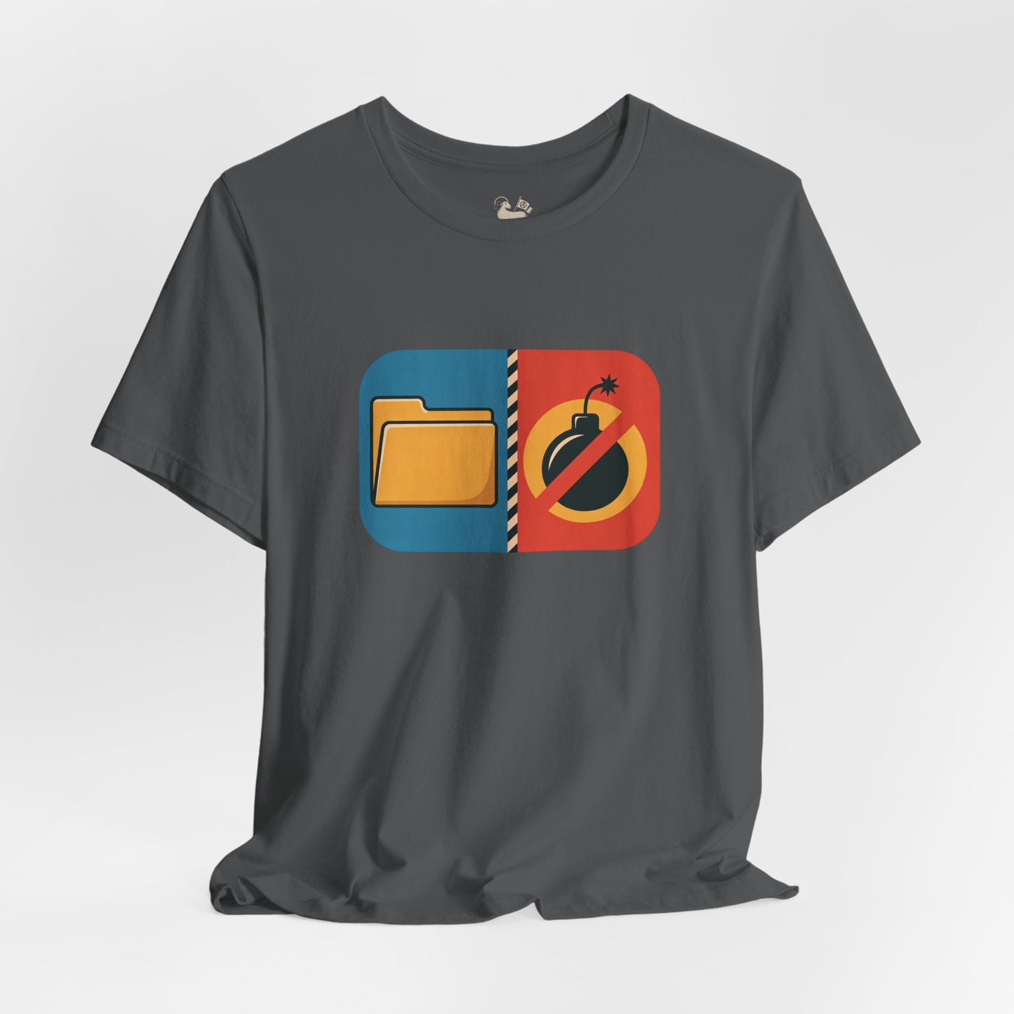 Drop the Files, Not Bombs — Minimal Icon Tee
