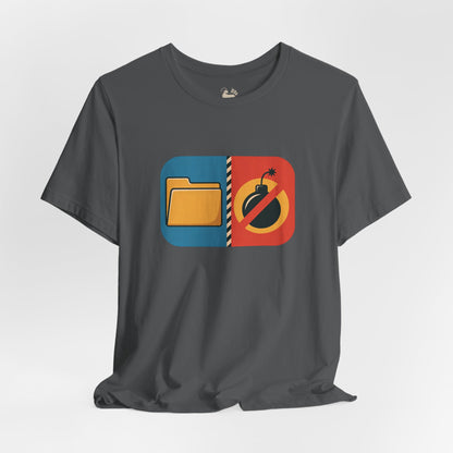 Drop the Files, Not Bombs — Minimal Icon Tee