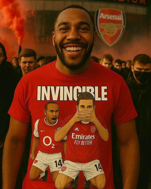 Invincible Arsenal legacy tee Henry and Gyokeres Unruly Thread