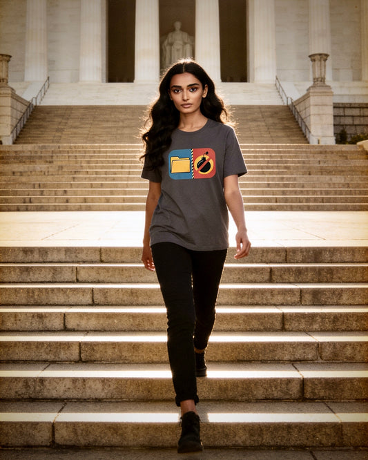 Drop the Files Not Bombs minimal icon protest tee Unruly Thread