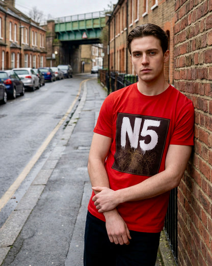 N5 | North London Postcode Tee | Arsenal Terrace Culture Statement | Bella + Canvas 3001