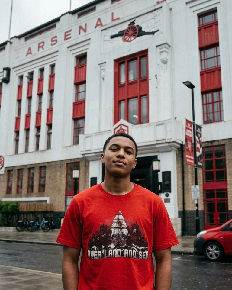 Over Land and Sea | Arsenal Champions League Tee | Unisex Bella+Canvas 3001