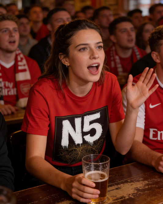 N5 | North London Postcode Tee | Arsenal Terrace Culture Statement | Bella + Canvas 3001
