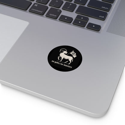 No gods/No masters: Anarchist Sheep Round Vinyl Stickers