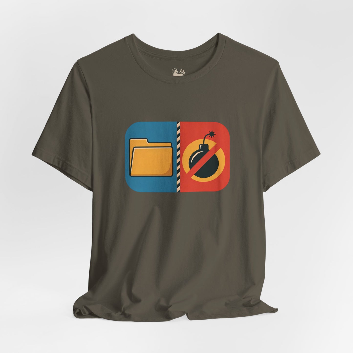 Drop the Files, Not Bombs — Minimal Icon Tee