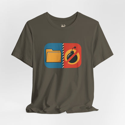 Drop the Files, Not Bombs — Minimal Icon Tee