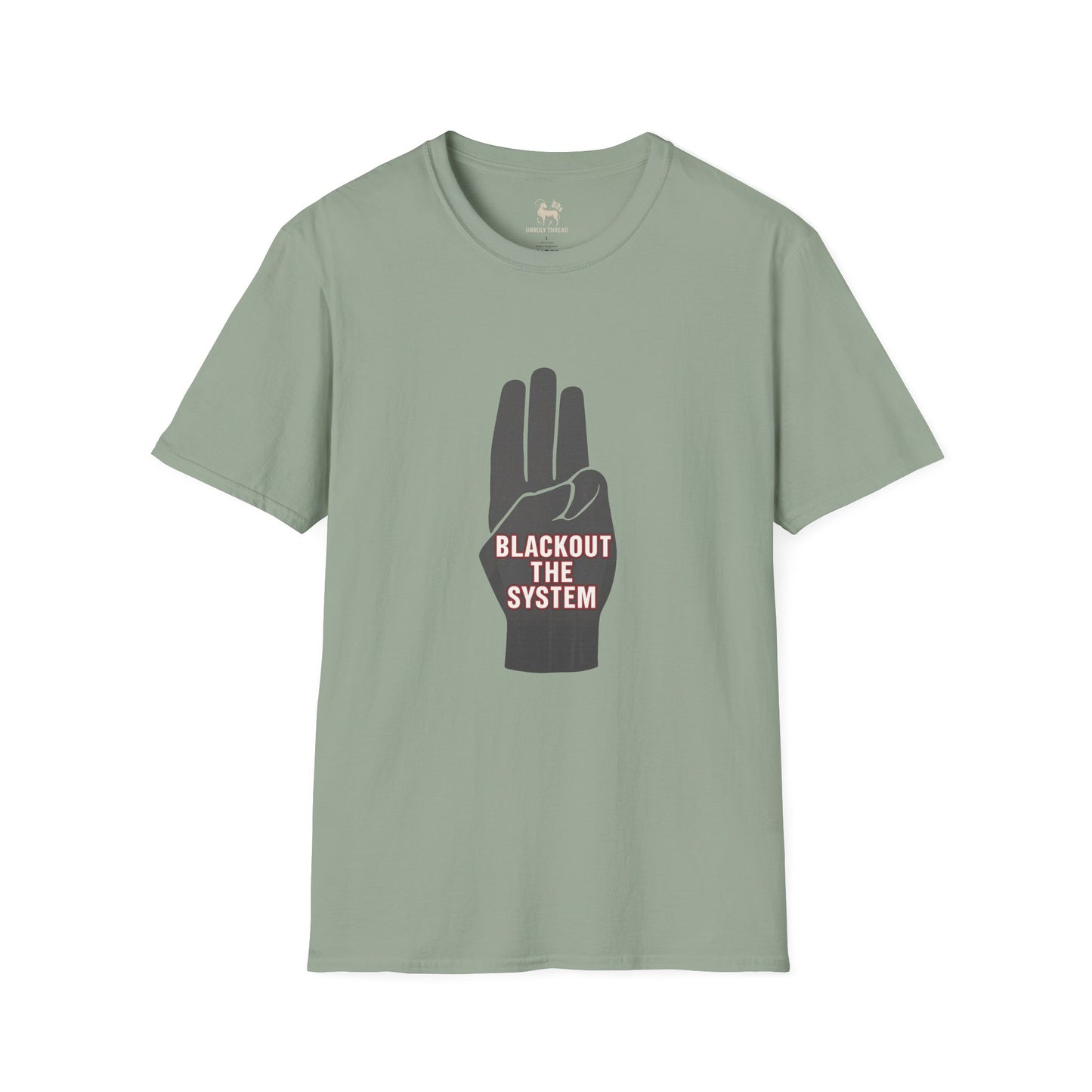 BLACKOUT THE SYSTEM T-Shirt | Activist Apparel by Unruly Thread