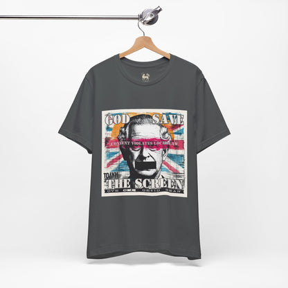 God Save The Screen – Protest Tee (UK Online Safety Act Edition) | Unisex Jersey Short Sleeve T-Shirt, Thought-Provoking Apparel
