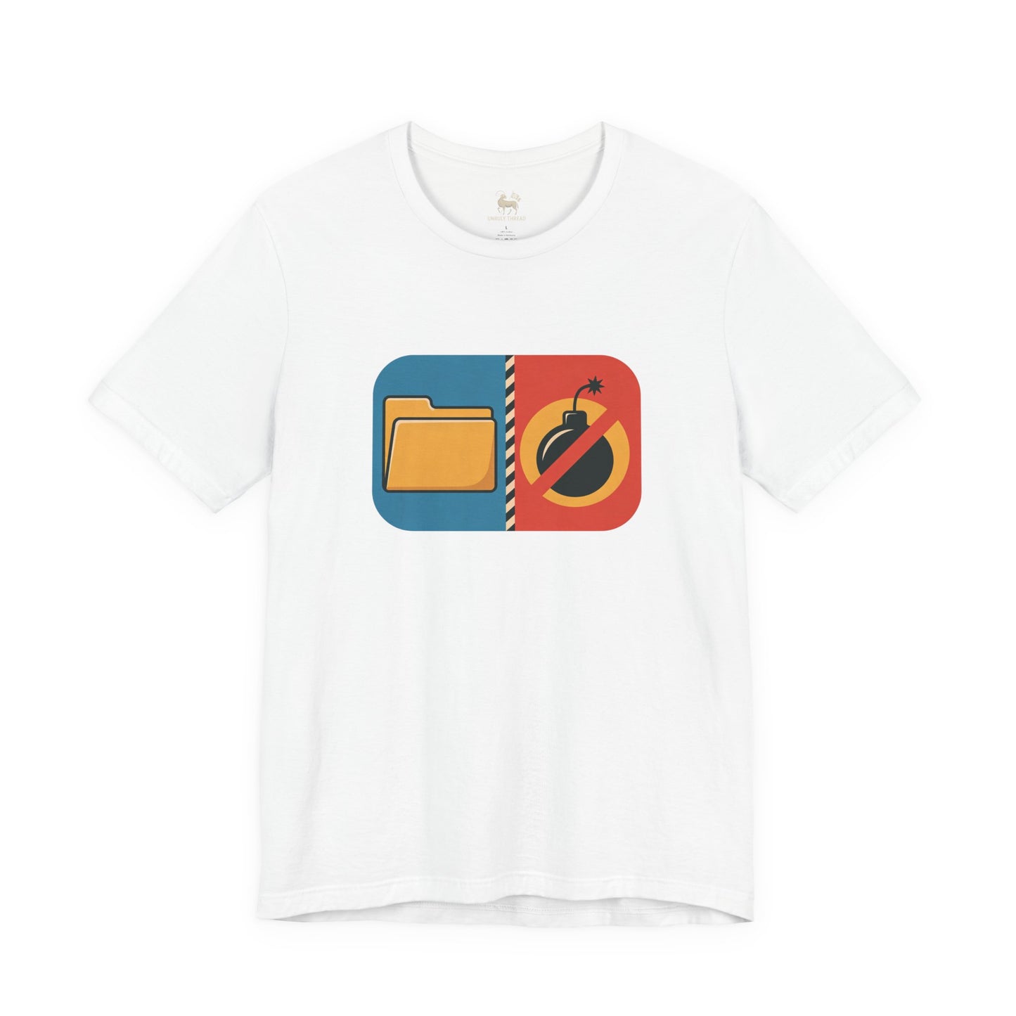 Drop the Files, Not Bombs — Minimal Icon Tee