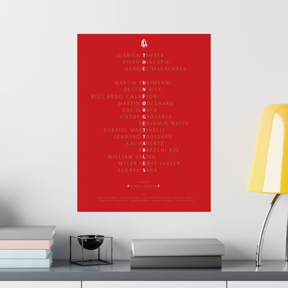 The Unforgettables | Arsenal Squad Poster (Red)