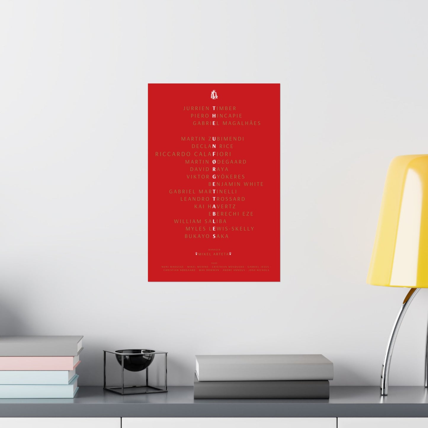 The Unforgettables | Arsenal Squad Poster (Red)